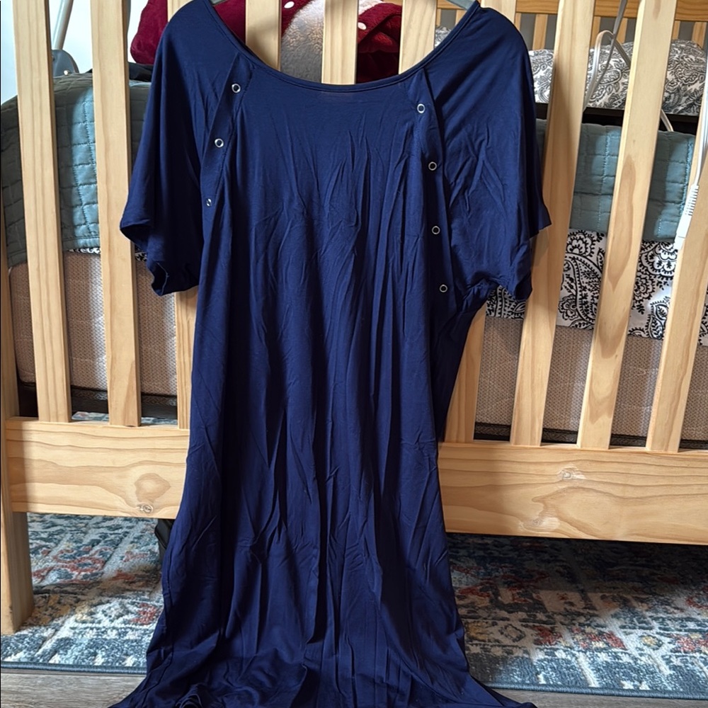 Navy Blue Nursing and Delivery Dress